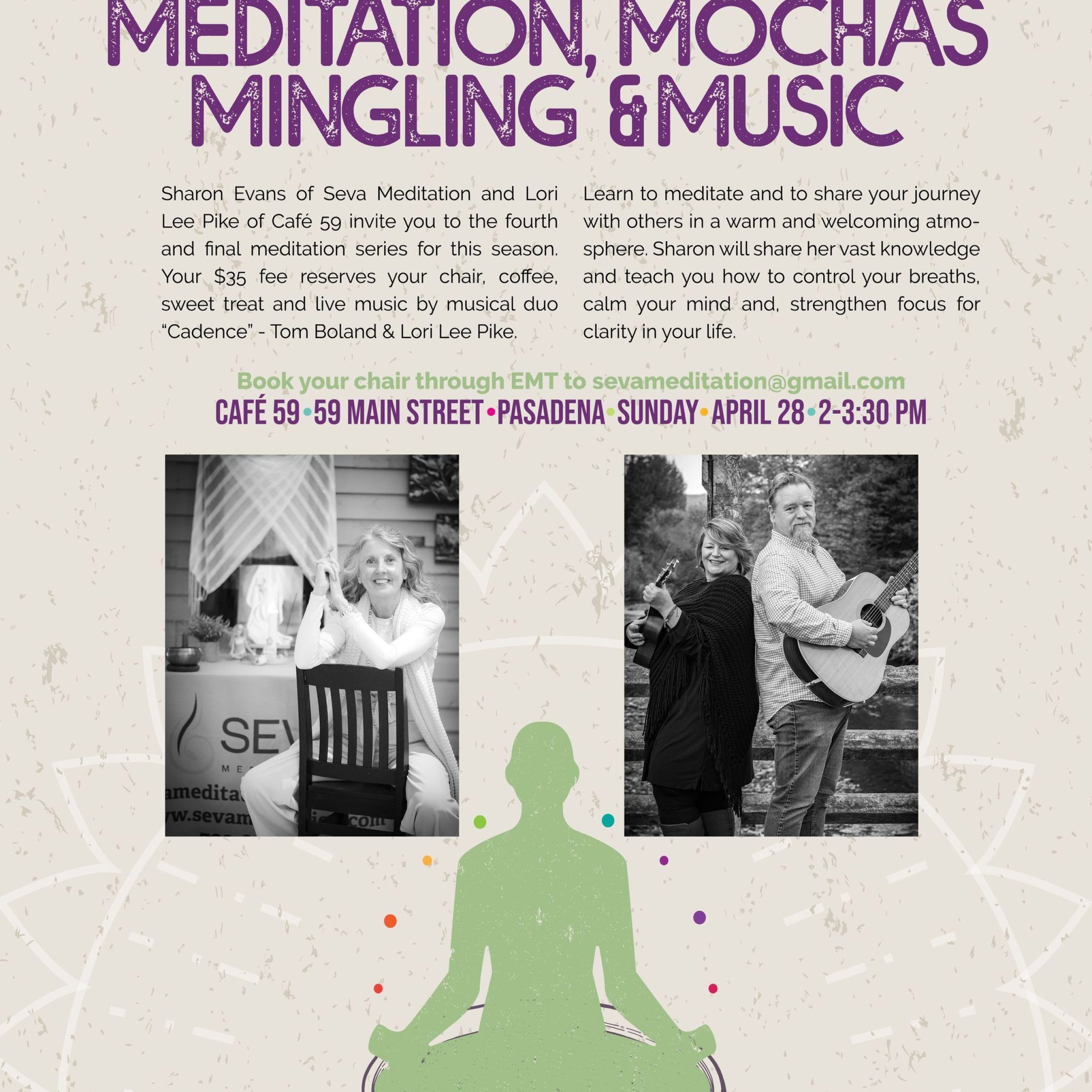 Meditation, Mochas, Mingling & Music Event ~ Cafe 59