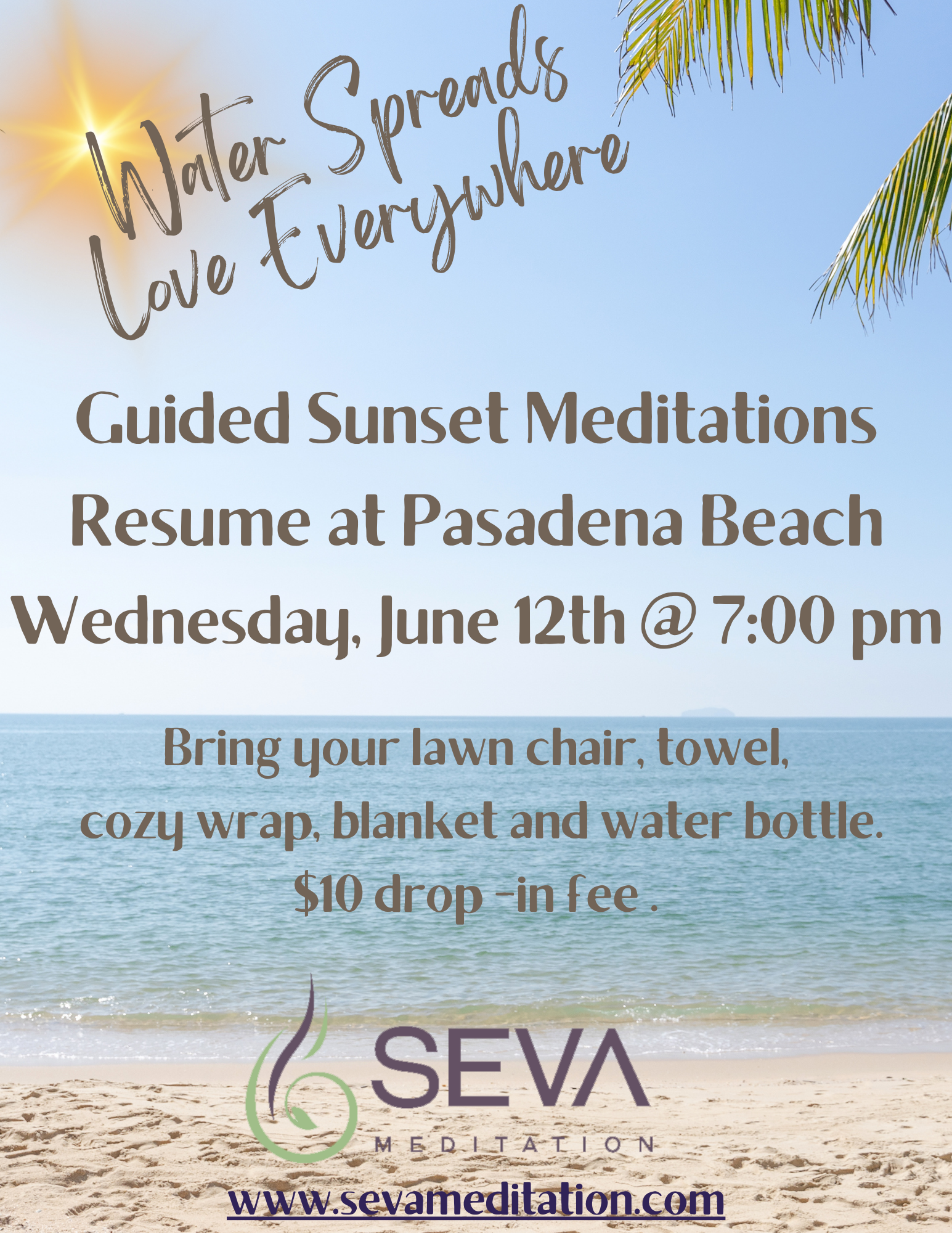 Weekly Guided Sunset Meditations Resume at Pasadena Beach, NL